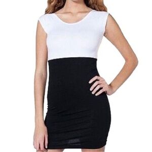 American Apparel Black and White Bodycon Dress